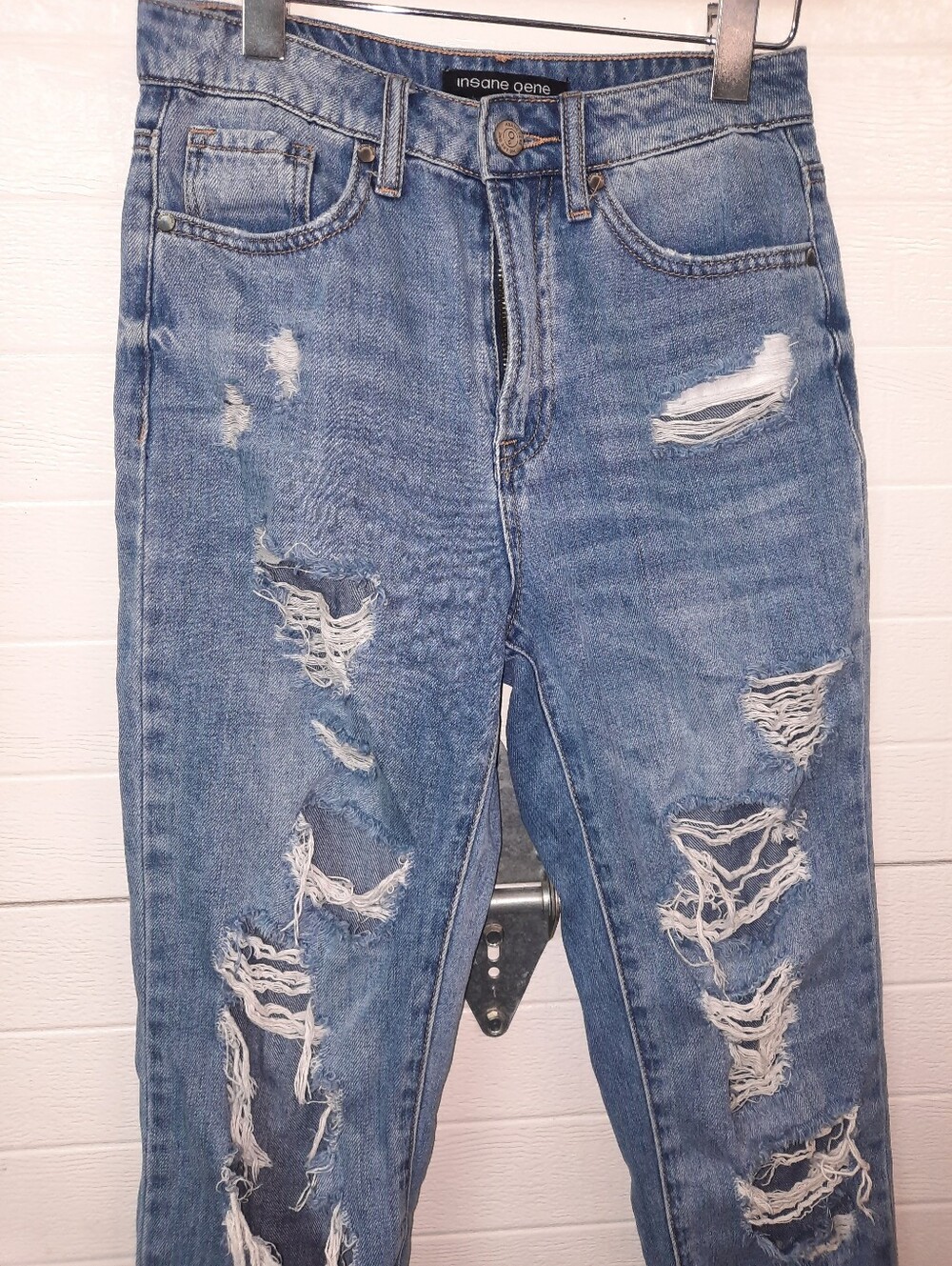 Distressed Blue Women’s Jeans - Picture 4 of 9